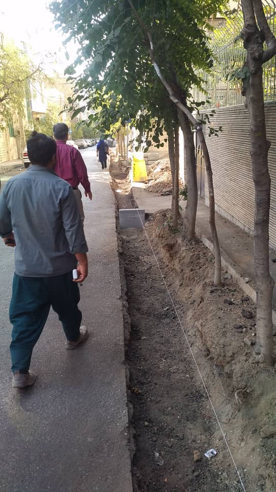 ترمیم و بازسازی شبکه انتقال آب‌های سطحی خیابان فاطمی