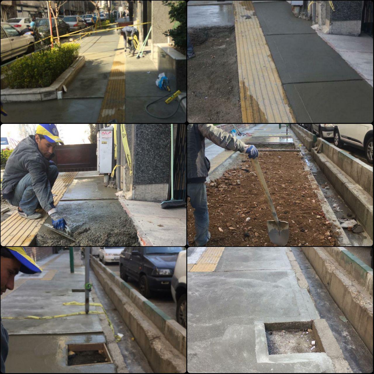 مناسب سازی و پیاده روسازی با هدف بهسازی معابر شهری در قلب پایتخت