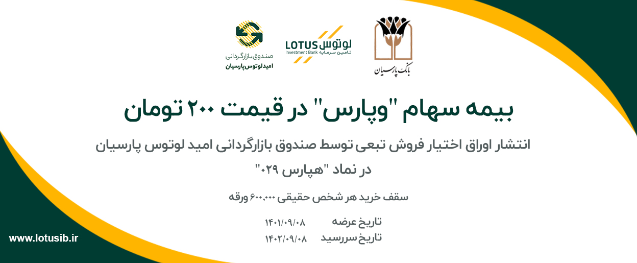 سهام بانک پارسیان در قیمت ۲۰۰ تومان بیمه شد