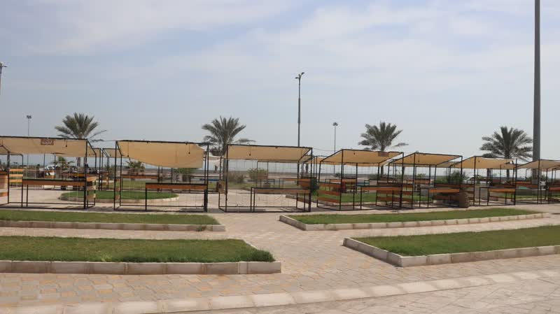 ساماندهی غرفه‌های بازار قلعه تاریخی قشم