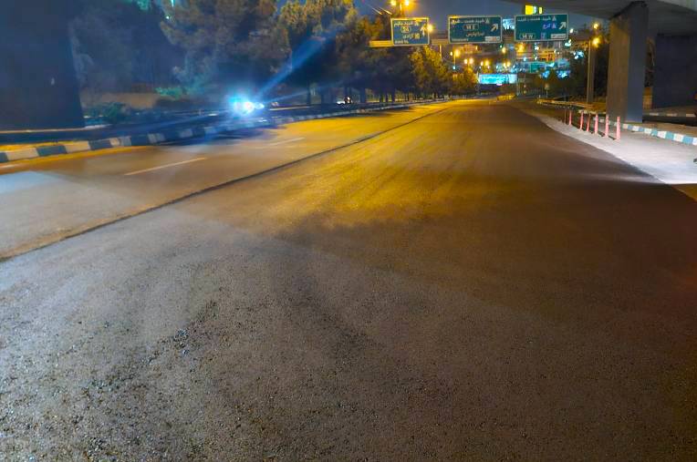 آغاز عملیات بهسازی آسفالت بزرگراه شیخ فضل الله نوری تهران