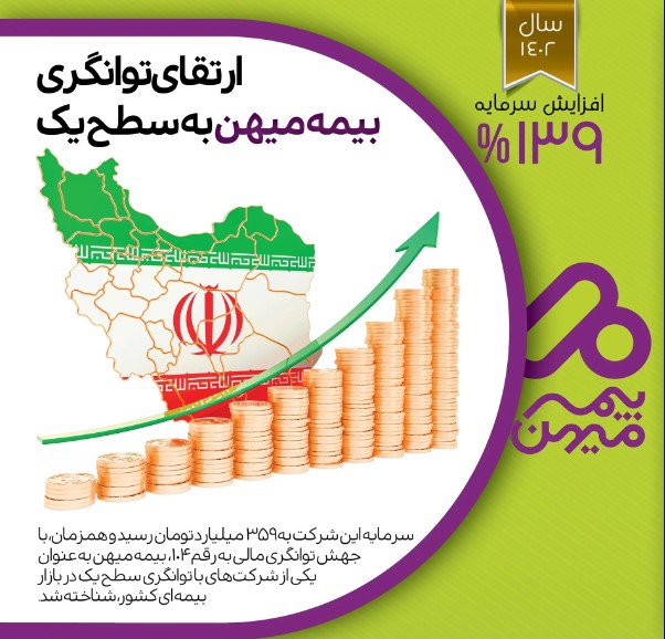 ارتقای توانگری بیمه میهن به سطح یک  