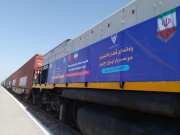 قطار کانتینری دو سربار ایران- چین راه‌اندازی شد