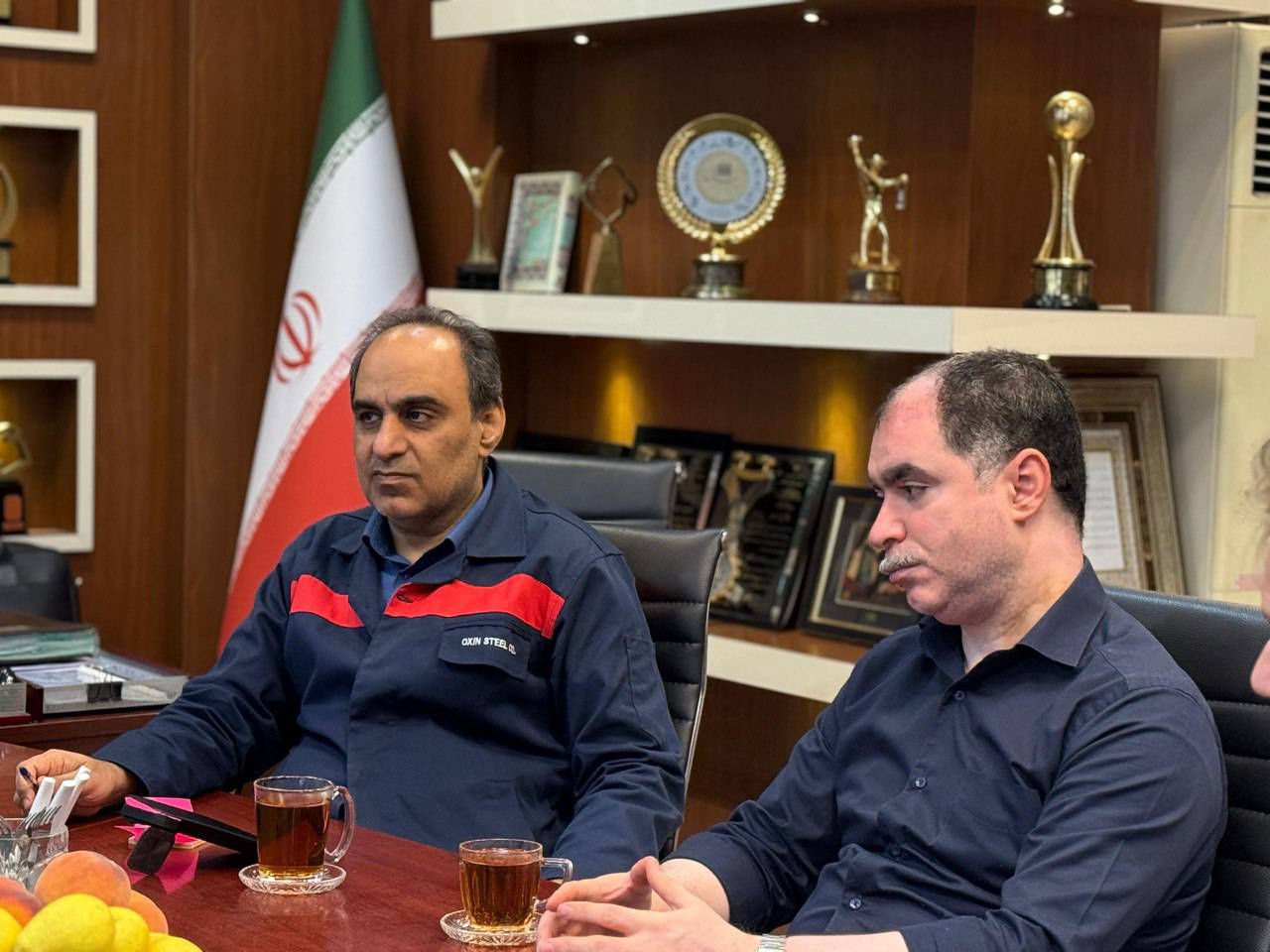 نشست هم‌افزایی فولاد اکسین خوزستان و لوله‌سازی اهواز برای تکمیل زنجیره تولید فولاد