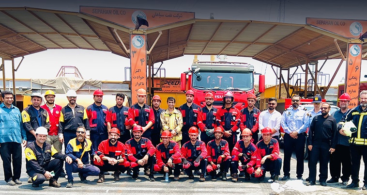 پایانه صادراتی نفت سپاهان در بوشهر؛ محل اجرای مانور مشترک اطفای حریق