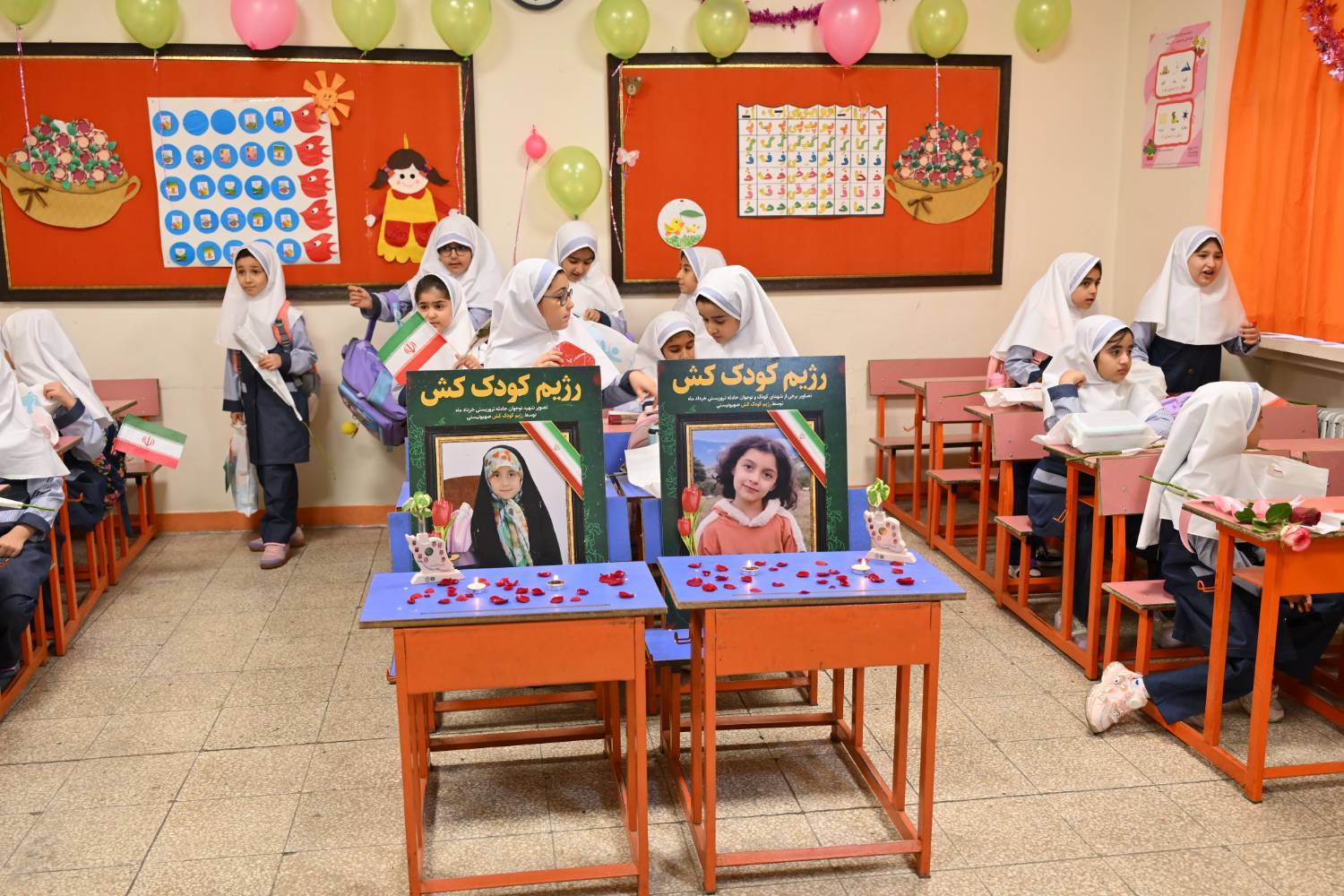 زنگ مدرسه شهید رحمانی به یاد ۶ شهید دانش‌آموز جنگ ۱۲ روزه نواخته شد