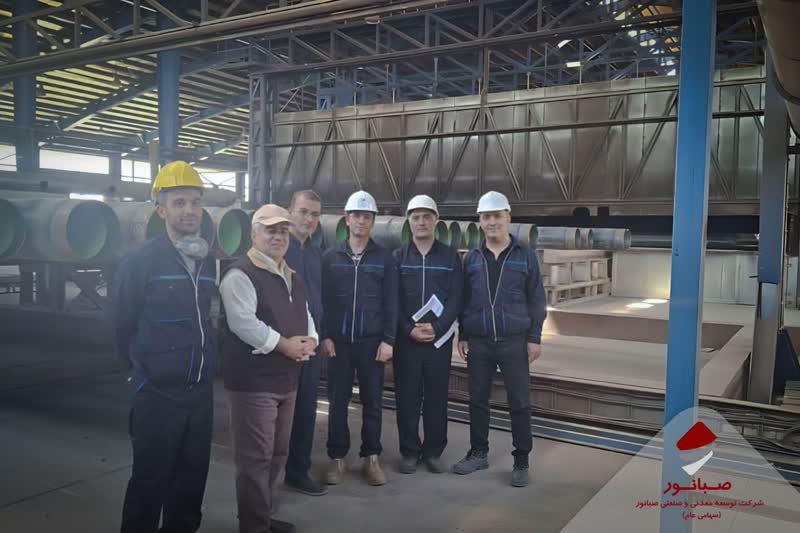 بازدید مدیرعامل صبانور از کارخانه تولید لوله پروژه انتقال آب تصفیه‌خانه بیجار