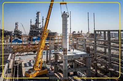 نصب تجهیزات اکستراکتورهای پروژه TDAE در پالایشگاه نفت سپاهان