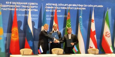 امضای تفاهم نامه ریلی ایران، روسیه و آذربایجان برای توسعه کریدور شمال- جنوب