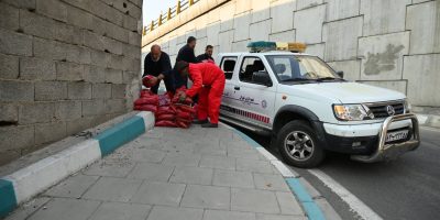 رونمایی از دومین سازه جانمایی کیسه‌های شن با طرح گلوله برفی در منطقه یک