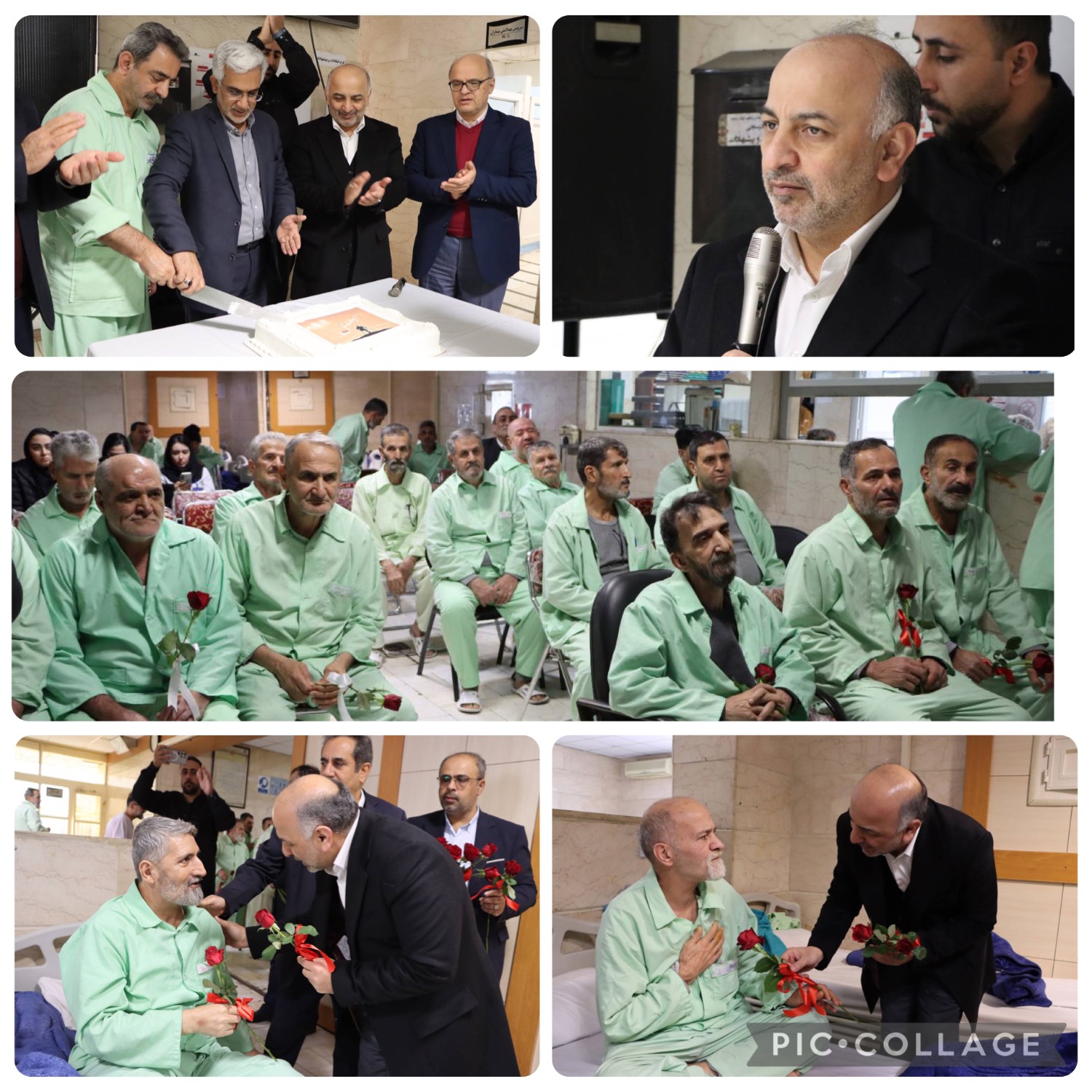 دیدار مدیرعامل بیمه دی با جانبازان بیمارستان صدر