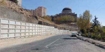 یک هزار متر مربع از دیواره ریزشی شهرک صدف پایدارسازی شد