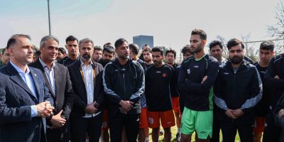 مدیرعامل مس ایران در تمرین تیم مس رفسنجان