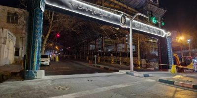 طاق نصرت سه‌راه یاسر در نیاوران بازسازی شد