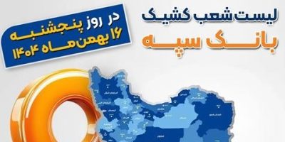 اعلام فهرست شعب کشیک بانک سپه در تهران و استان‌ها