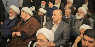 حضور مدیرعامل بیمه دی در مراسم اربعین شهید دکتر علی لاریجانی در قم