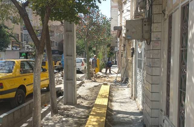 بهسازی بیش از ۲ هزار متر مربع پیاده‌راه در منطقه ۱۴