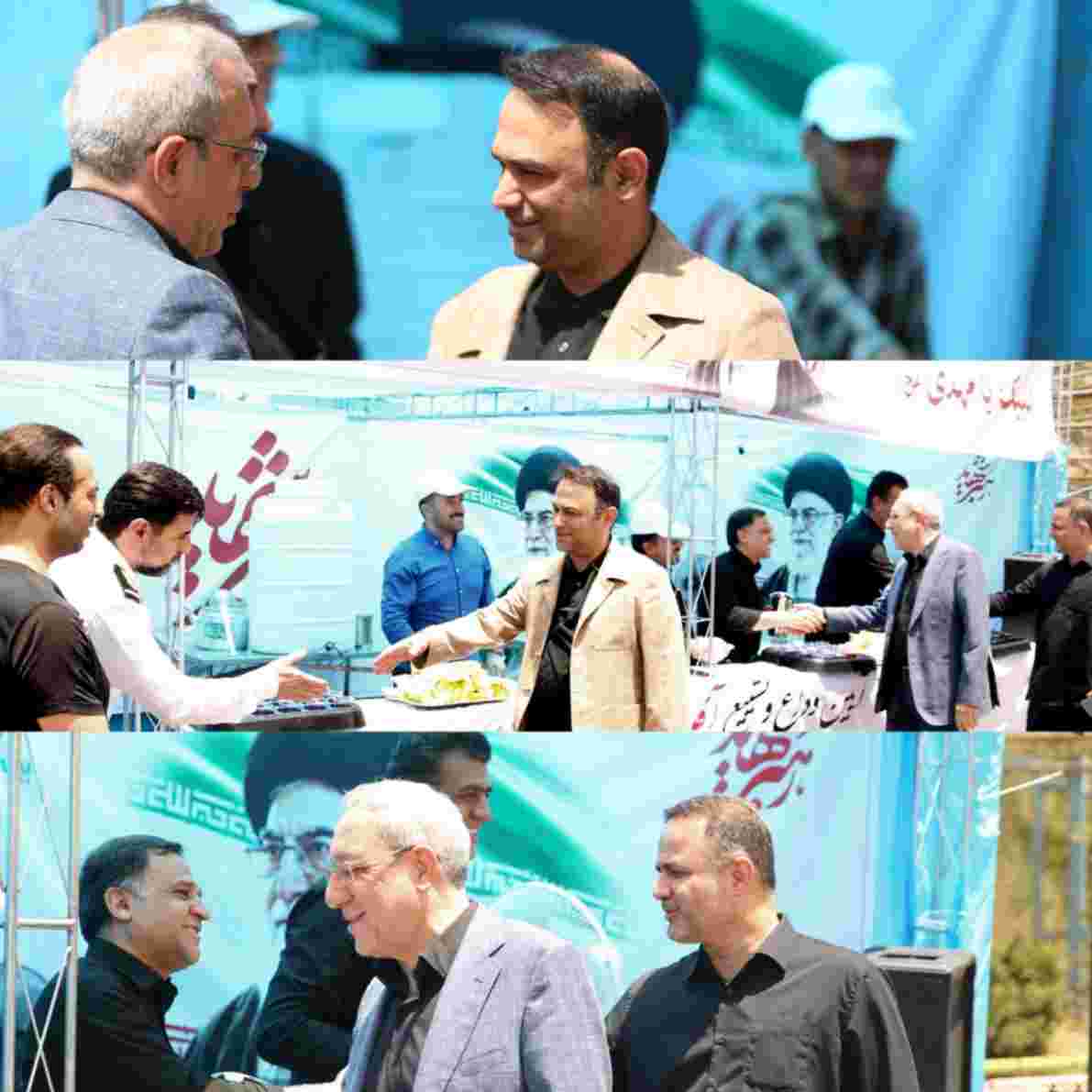 بازدید مدیرعامل بیمه البرز از موکب‌های خدمت رسانی