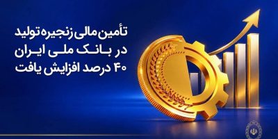 تأمین مالی زنجیره تولید در بانک ملی ایران ۴۰درصد افزایش یافت