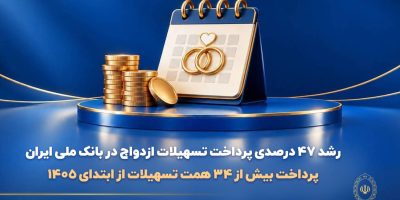 رشد ۴۷ درصدی پرداخت تسهیلات ازدواج در بانک ملی ایران